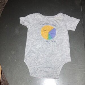 Cat & Jack Gray Bodysuit with Colorful Chart